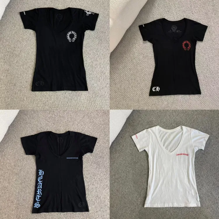 独家实拍鼎级克罗芯 v领短袖t 正确梵文