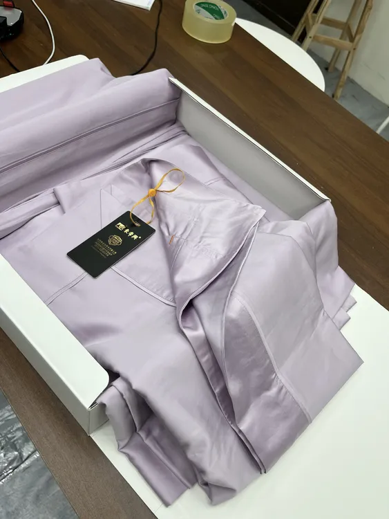 (东帝兴面料)LF超细旦天丝棉御品棉80s床单床笠四件套简约纯色