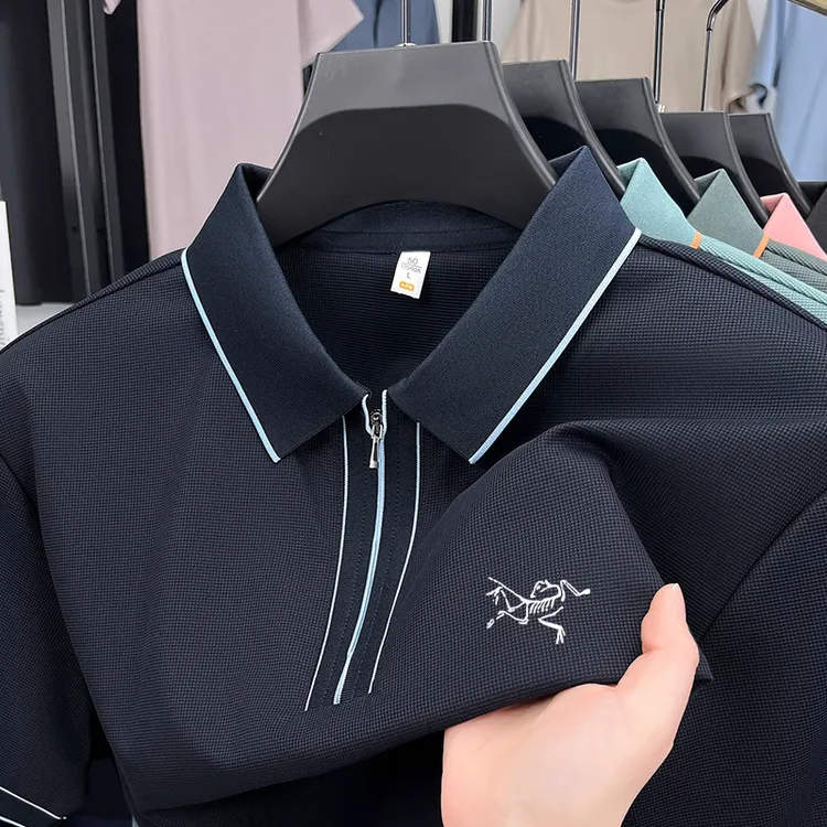 奥莱一折鸟家款刺绣POLO衫2025夏季新款男士商务休闲速干短袖t恤
