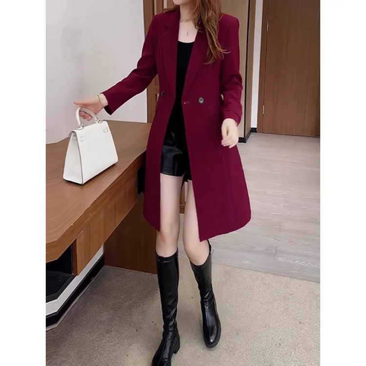 拉夏贝尔高级轻奢气质风衣外套女2025春秋新款中长款长袖风衣上衣