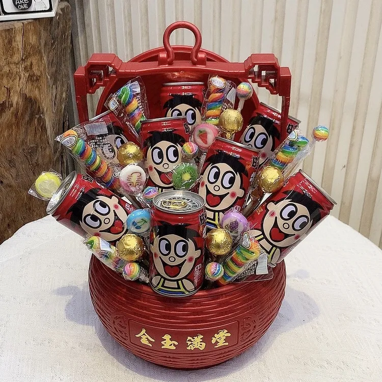 结婚开业进宅中秋过年新中式糖果喜庆塑料篮出花园装鸡蛋面条用品