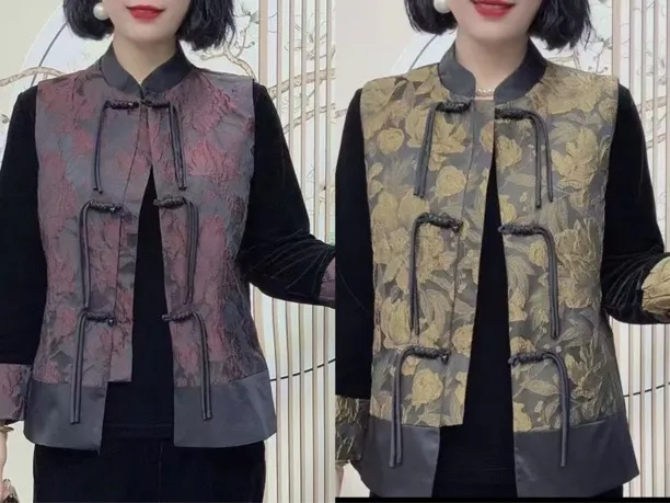 （单件马甲）马甲春季新款国风中老年妈妈装