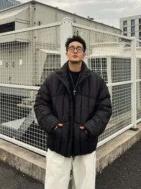 XDZZ二狗ss冬季朋克风半高领270G白鸭绒加厚羽绒服外套男士潮6781