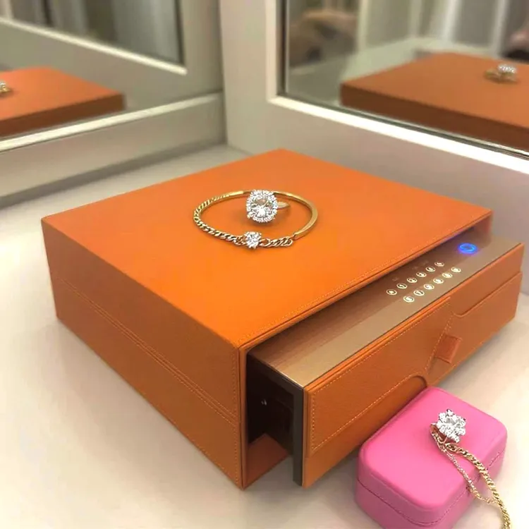 金银密码首饰盒家用小型抽屉式可移动保险柜首饰收纳盒保险柜