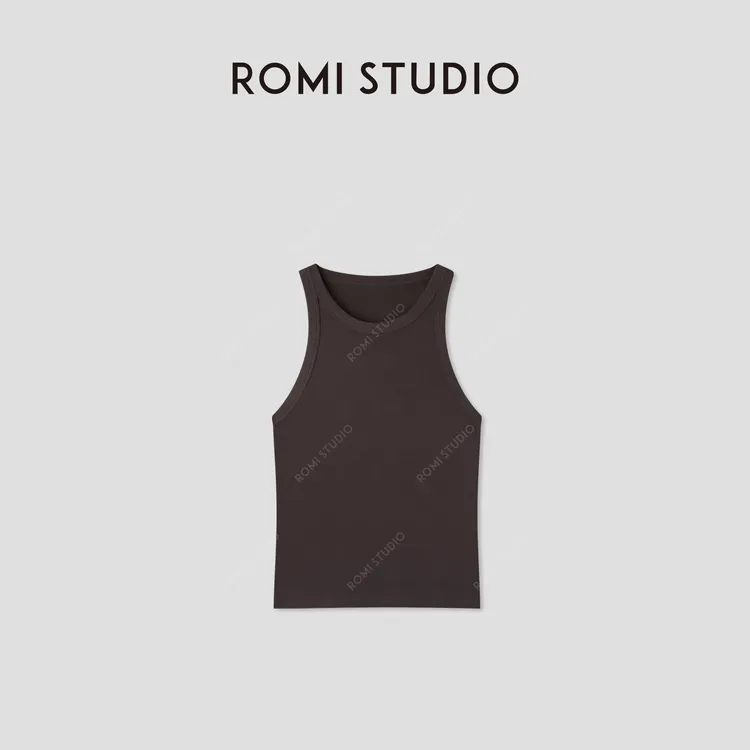ROMI STUDIO“简约舒适”轻柔棉质弹力修身U领运动背心 RWCSSG1788