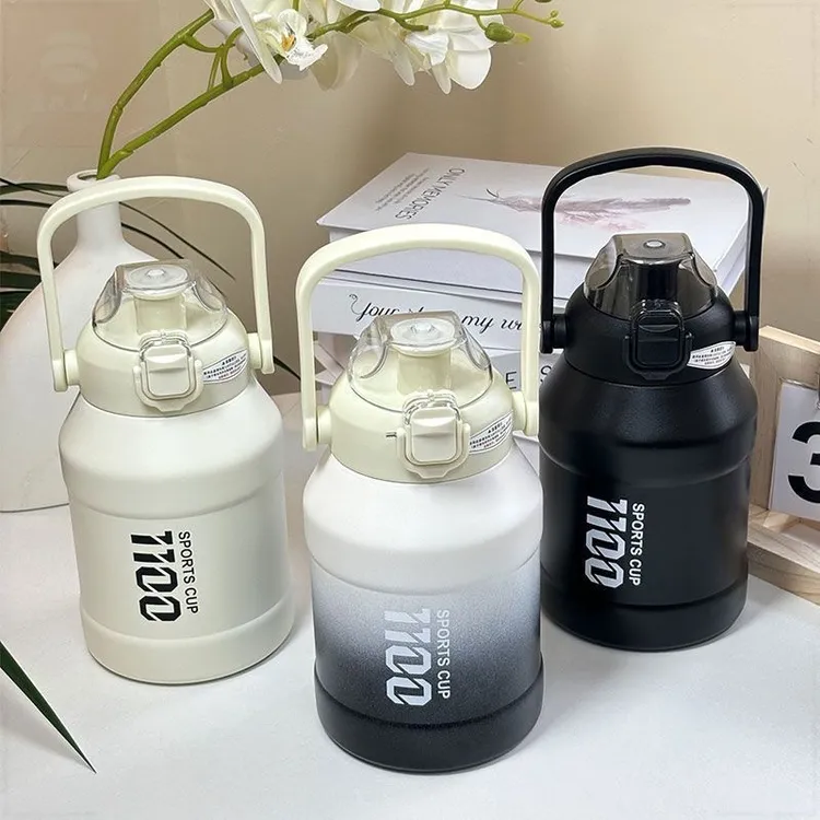 316不锈钢女生保温杯壶便携户外吸管运动水壶高颜值大容量吨吨桶