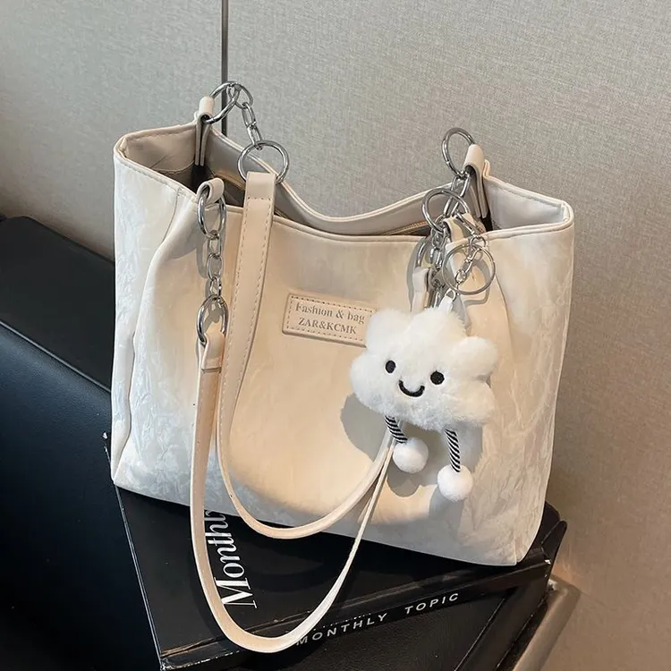 休闲大包包女2025新款流行爆款托特包大容量单肩包学生上课通勤s