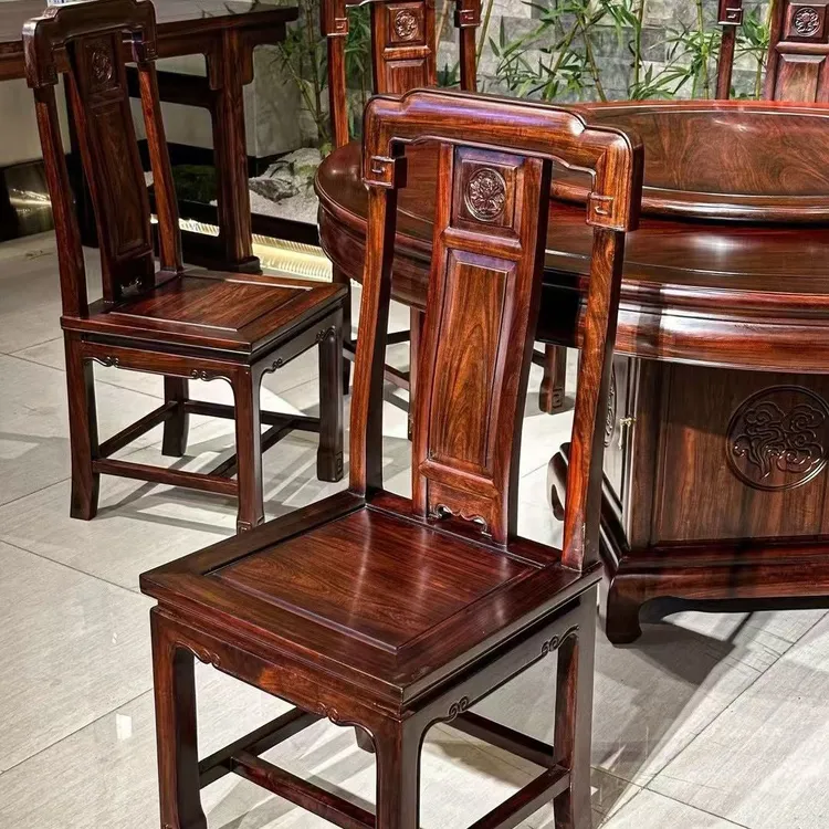 圆形新古典一桌十二椅储物餐桌吃饭桌圆桌椅子餐厅