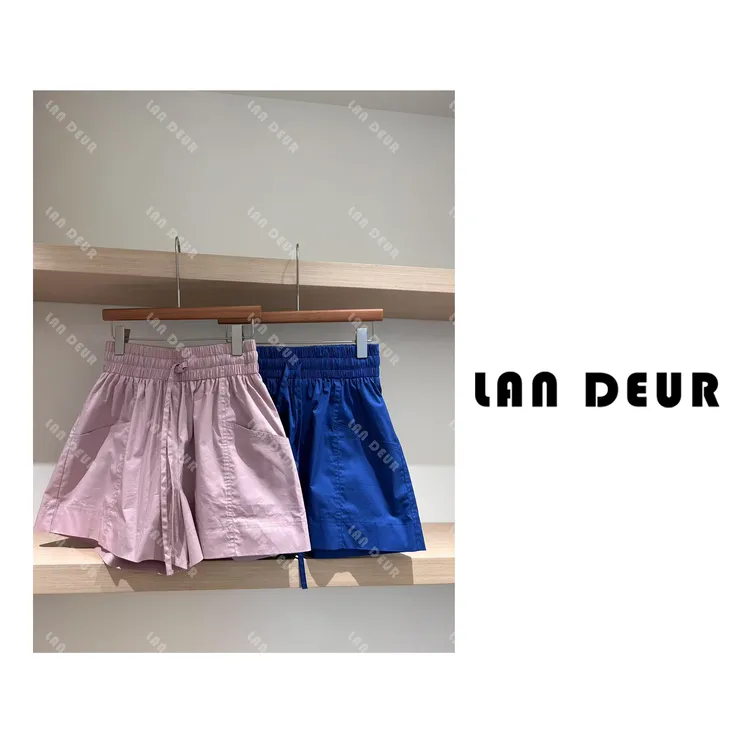 JIUJIU【昨日青空】韩版慵懒风纯色抽绳宽松休闲简约松紧腰显瘦短裤