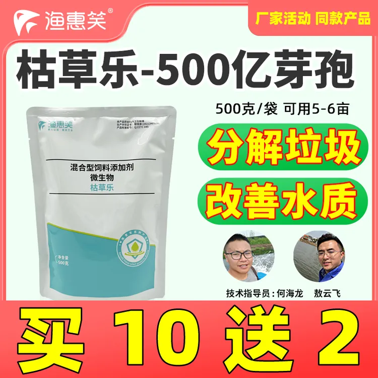 渔惠笑枯草乐500亿枯草芽孢杆菌水产专用养殖池塘有益菌分解调水
