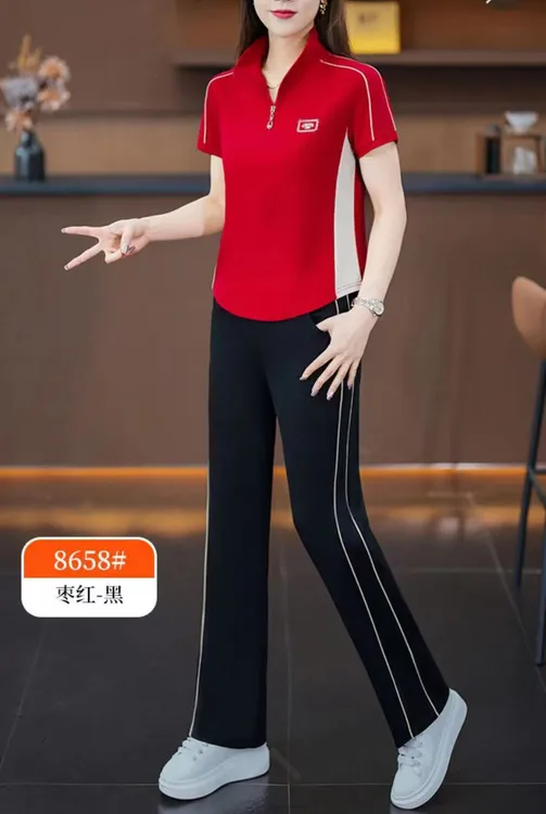 8658长裤长袖休闲套装