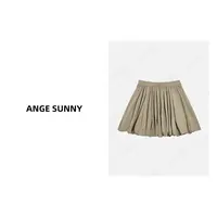 ANGE SUNNY【热巴同款 di*r花苞半裙】经典气球喇叭型褶皱半身裙