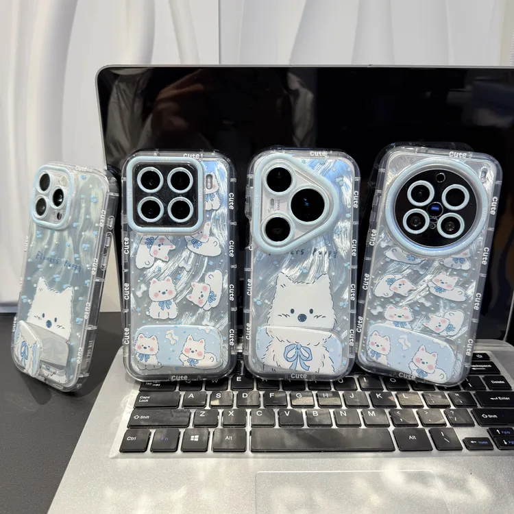 蝴蝶结西高地支架适用苹果/华为/荣耀/OPPO/VIVO/小米手机壳防摔