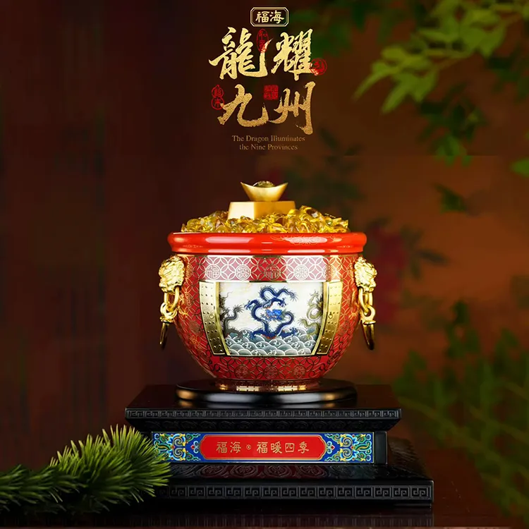 龙耀九州景泰蓝工艺品摆件家居高档工艺品玄关企业公司外事礼品