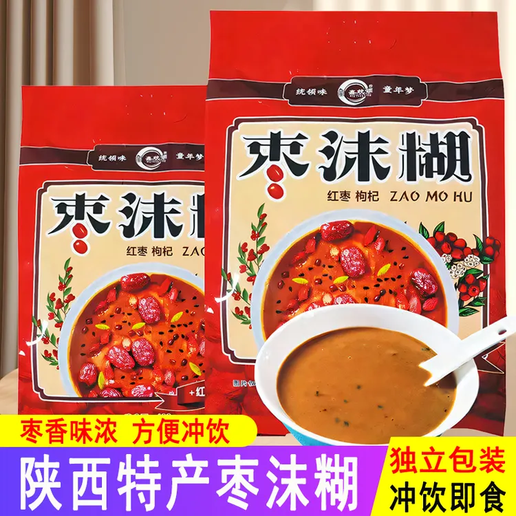 陕西特产枣沫糊400g袋装红枣粉枸杞沫糊大荔同州营养早餐粥枣饮品