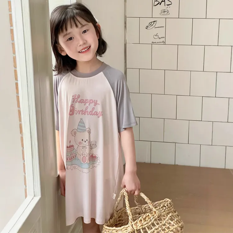【亲子款】A类女童睡裙60支优可丝超柔软家居服夏季薄款透气宽松裙