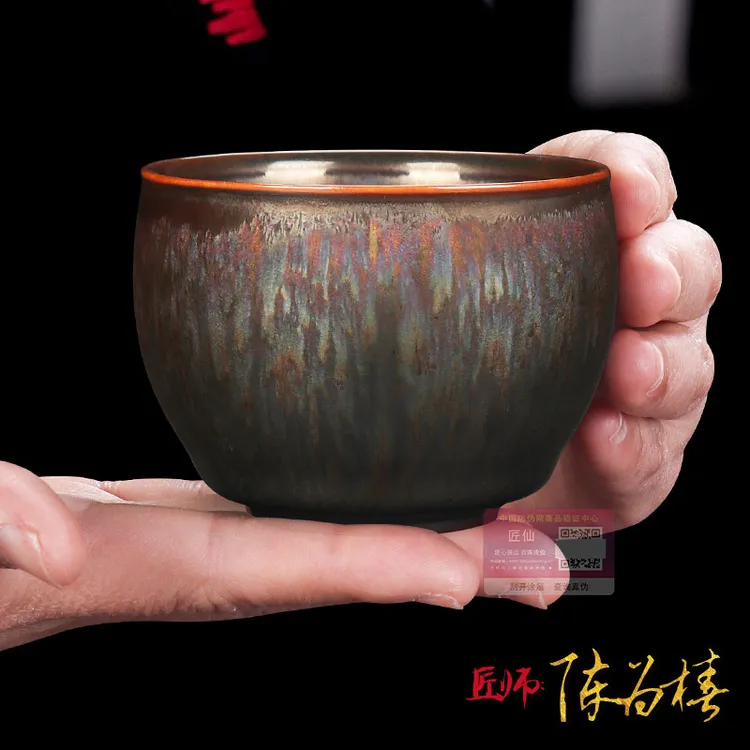陈为椿大师建盏茶杯主人杯单杯高端男士个人专用茶盏侘寂风茶器