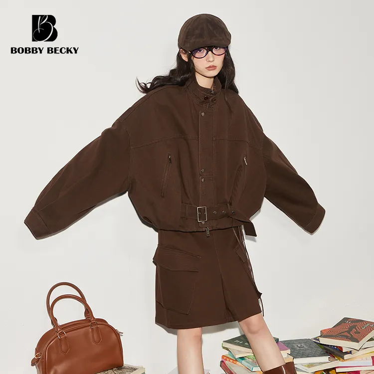 Bobbybecky复古机车夹克做旧弯刀裤美式工装半身裙OVERSIZE廓形