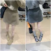 【 韩女日记】 简约大气气质秋冬短裙