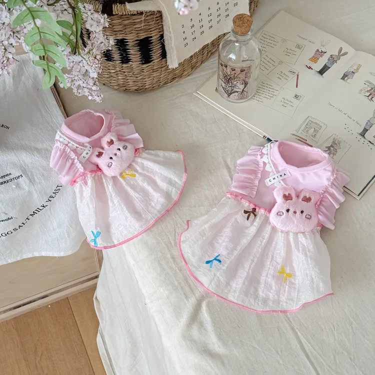 【JoyfulPets】新款宠物服饰粉兔甜心韩系泡泡裙