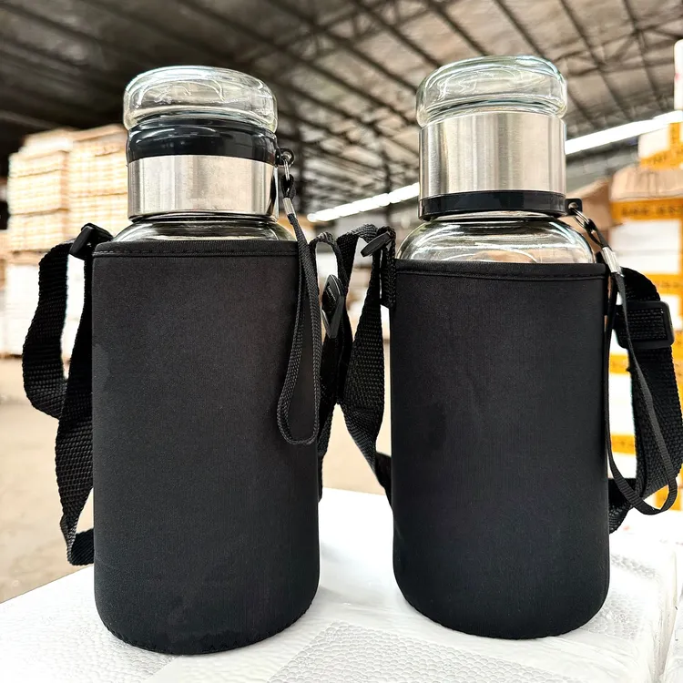 【送杯套】1L大容量吨吨玻璃杯茶水分离带茶仓便携玻璃水杯泡茶水杯