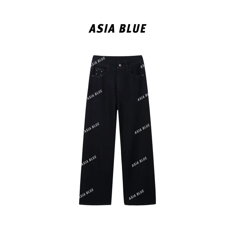 【ASIA BLUE】· 马吉 ·秋季四面弹复古洋气百搭直筒牛仔裤YW10006