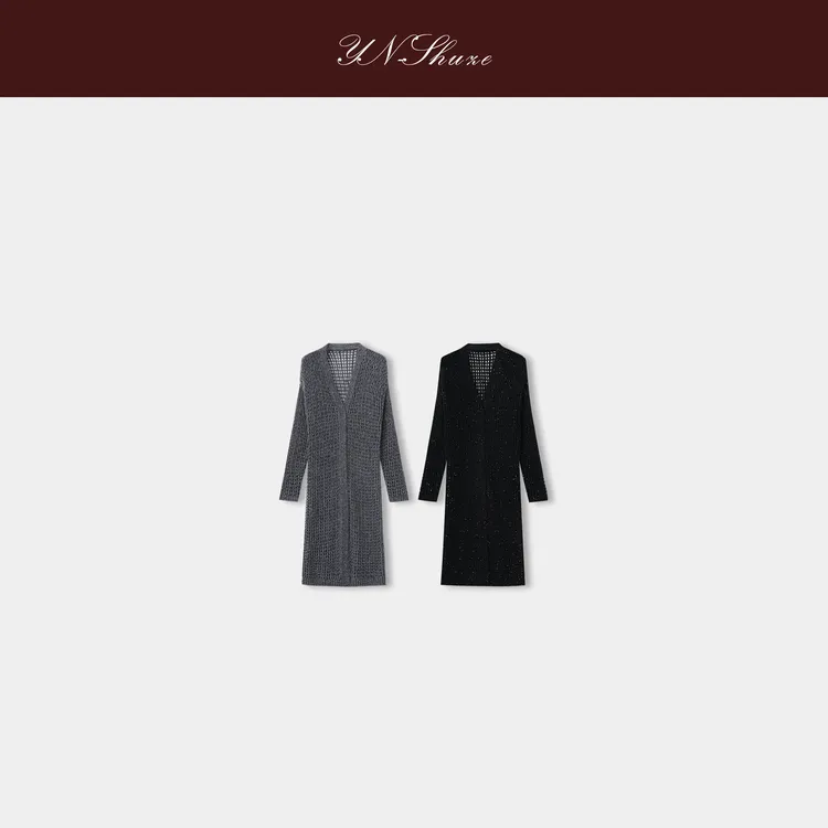 YN-SHUZE【织秋空籁】时尚针织衫女装中长款镂空SZ-YNB-M72525