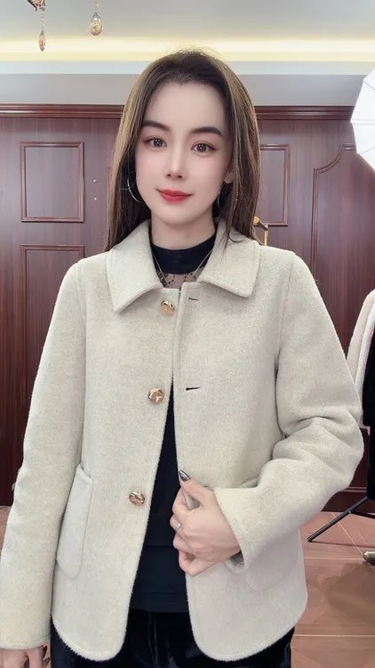 2025新款羊毛大衣短外套百搭时尚外套女8802#X-M