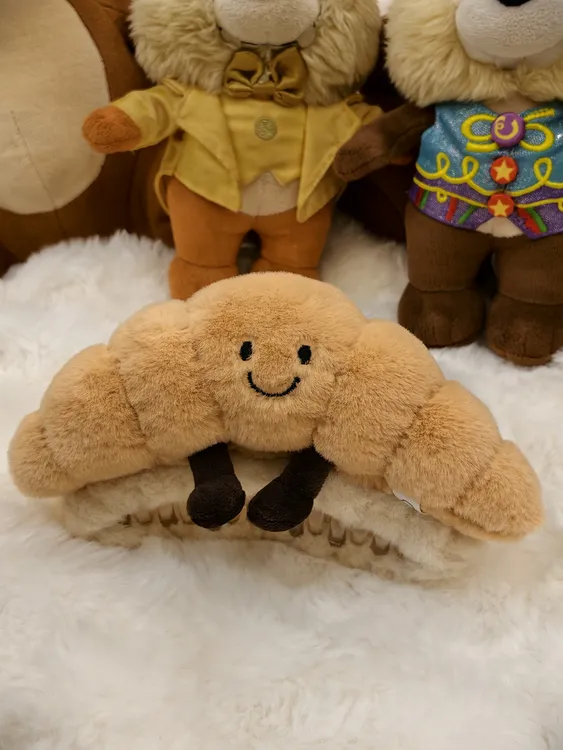 可爱牛角包造型抓夹