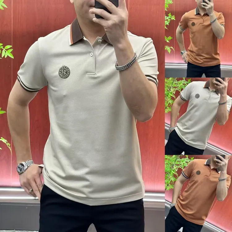 41043【苏匹马棉】欧货男士高织高密柔软舒适匹马棉体恤衫polo衫