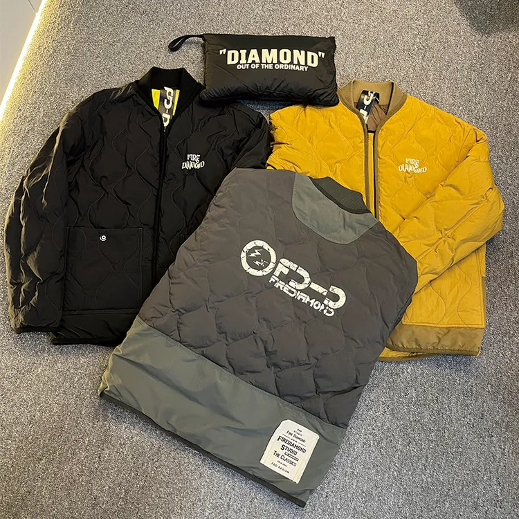 原创FD正版冬季白鸭绒轻薄羽绒服男女同款90绒宽松内胆保暖外套