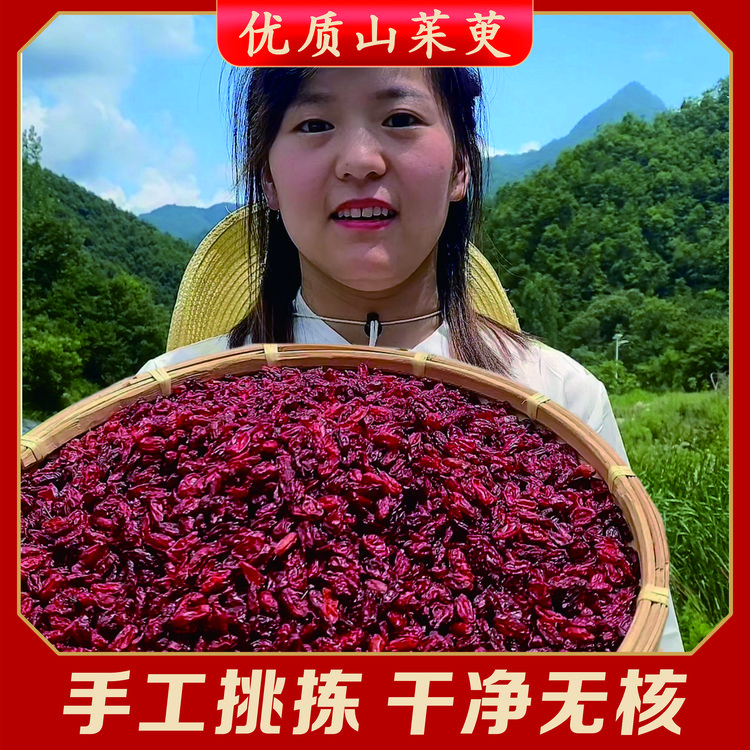优质新货山茱萸 无核茱萸肉枣皮子手工挑选泡水煲汤泡酒搭配枸杞