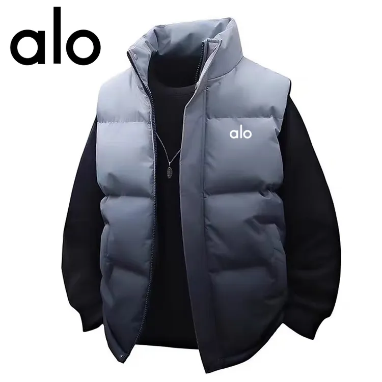 Alo羽绒棉马甲男款秋冬季2025新款爆款外穿保暖外套运动坎肩马夹