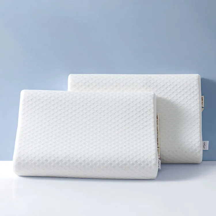 【暖冬精选】水星家纺进口泰国乳胶枕护颈椎工学枕芯单人防螨乳胶枕