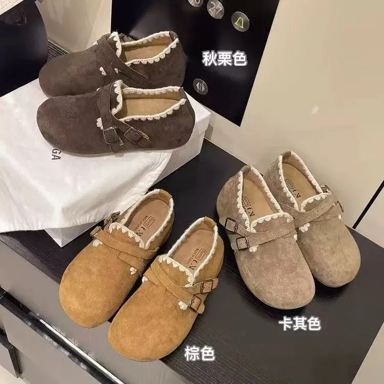 君君【软足弓支撑】厚底刺绣博肯跟高4.5厘米c58