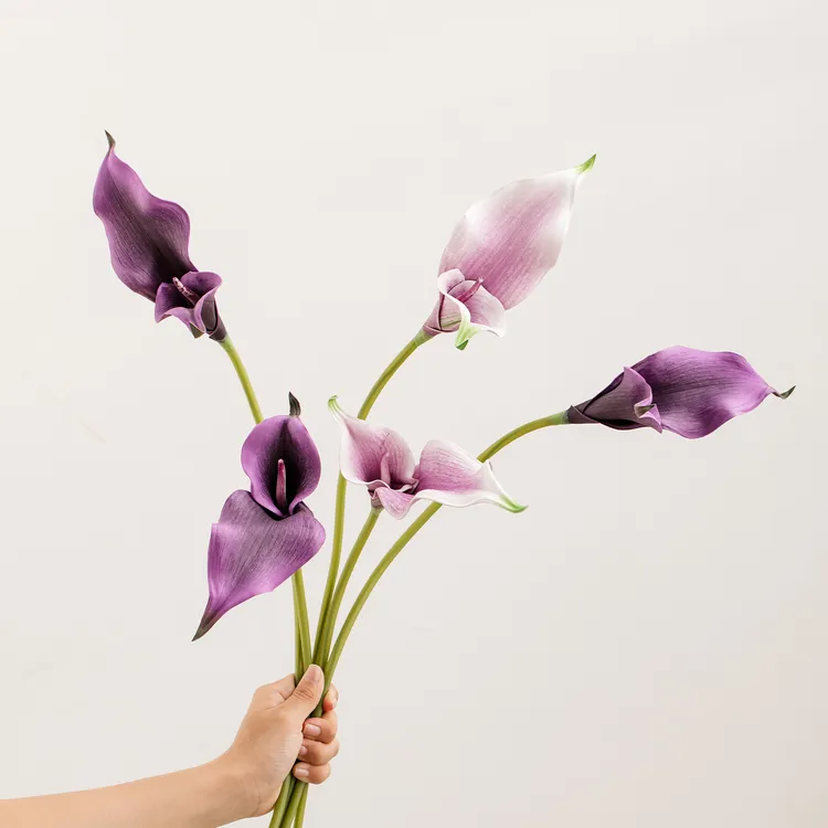 马蹄莲仿真花假花绢花干花束餐桌装饰花艺摆件高级感家居拍摄道具
