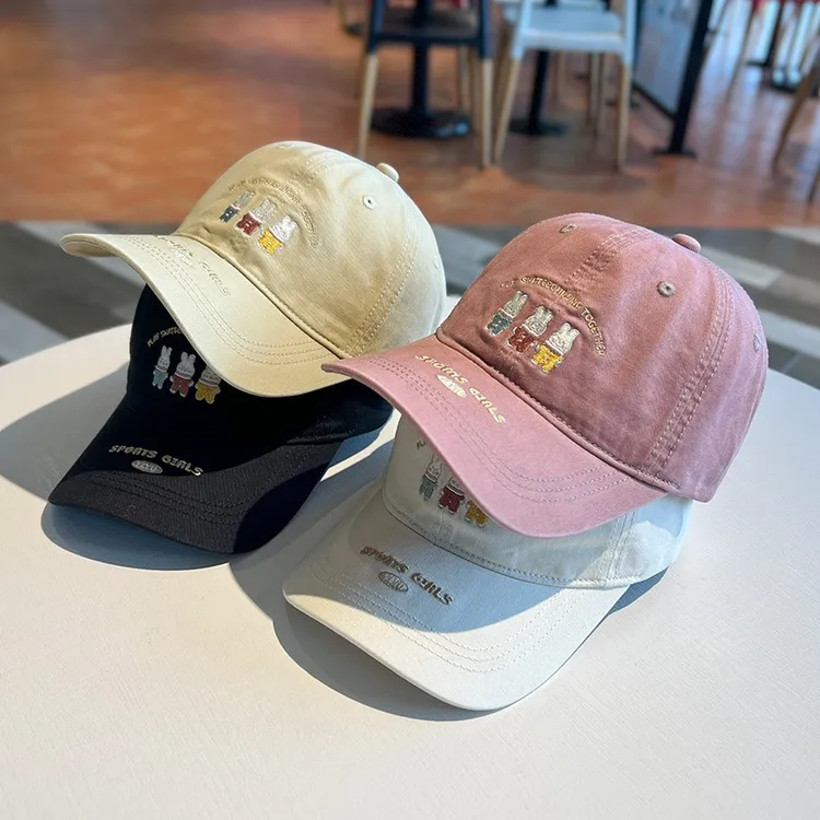 2025网红新款刺绣棒球帽春夏季防晒休闲帽百搭显脸小时尚鸭舌帽子