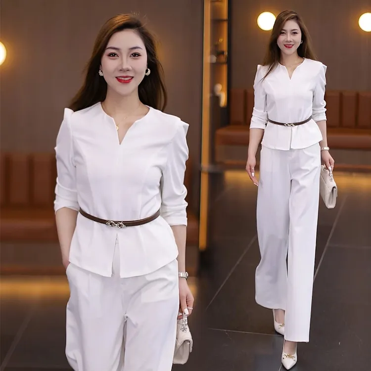 2025春秋新款时尚套装女春秋新款气质名媛职业西服显瘦洋气两件套