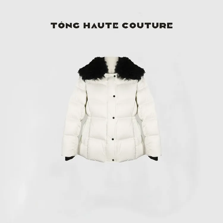 【烬雪】冬季新国标90白鹅绒拼接绵羊毛毛领百搭时尚鹅绒服 YW685