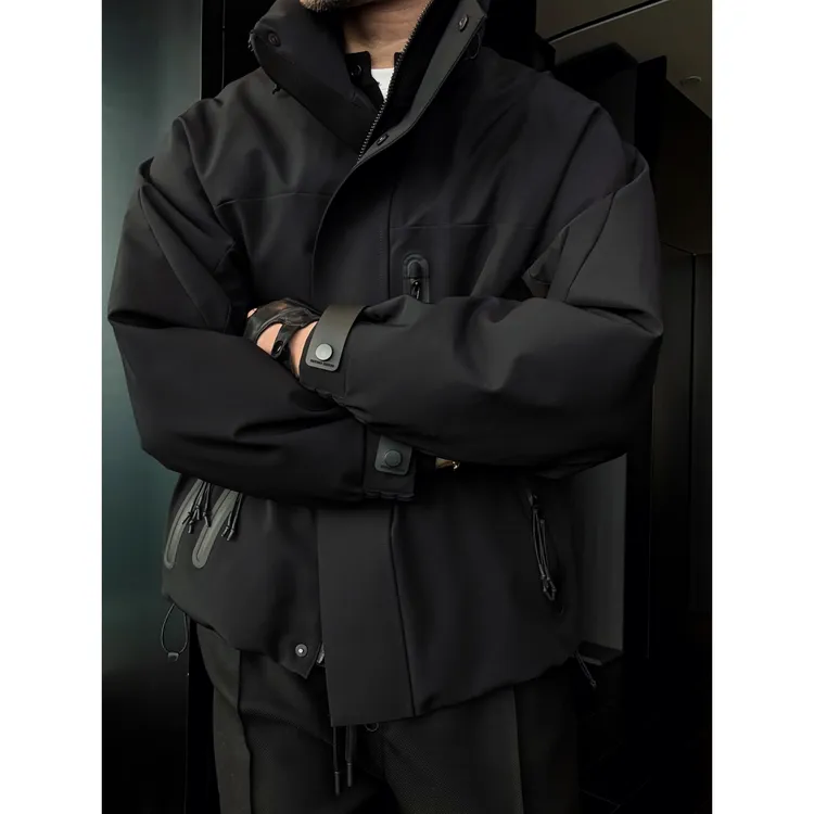 【福利款】DRUNKCORNER 立领复合科技面料压胶羽绒服保暖微阔