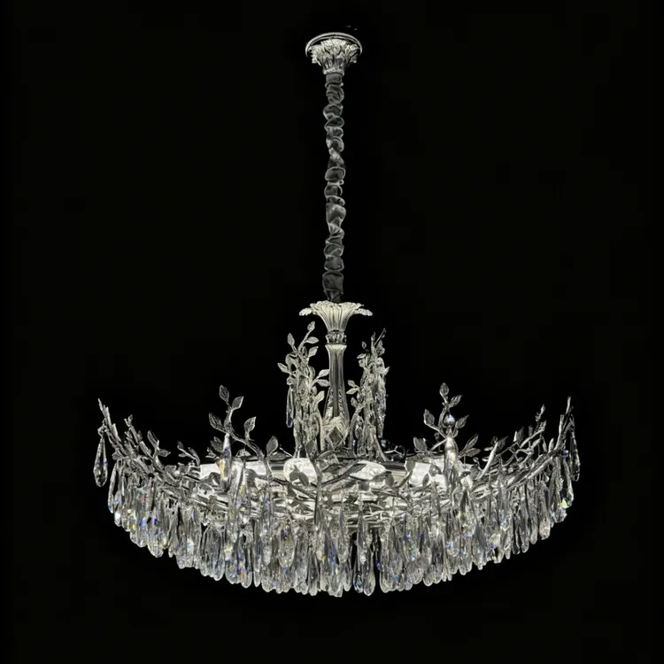【尊煌灯饰】«生生不息»水晶吊灯金属枝叶法式客厅大灯导台餐厅卧室