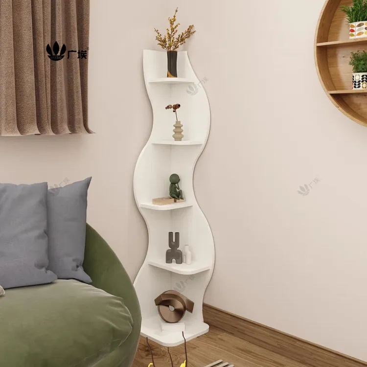 优质家居创意海草转角柜置物架客厅三角边柜卧室墙角柜收纳柜拐角靠墙角柜