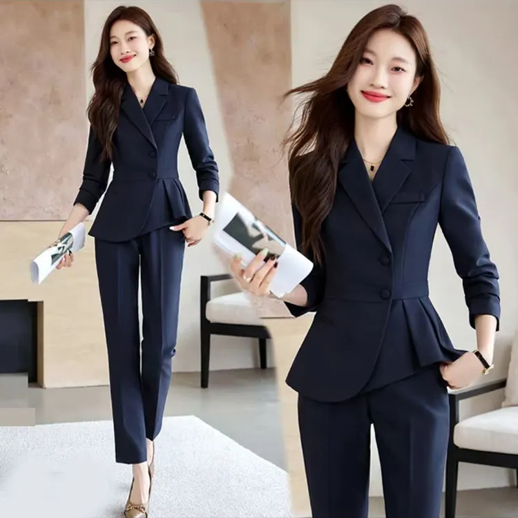 网红西装套装女休闲显瘦洋气女神范通勤面试西服工作服职业装秋冬