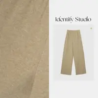 IDENTIFY冬季新款百搭松紧腰头褶皱设计加绒休闲裤25AWSS1209016