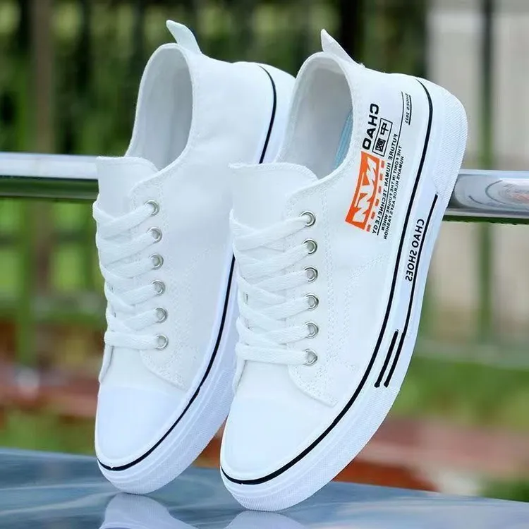 帆布鞋男款秋季透气小白鞋轻便青春潮流学生休闲运动板鞋男士布鞋