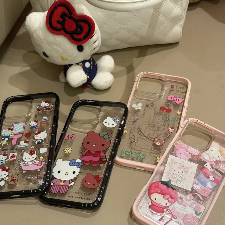 少女心日系卡通猫咪贴纸适用于iPhone16Promax手机壳苹果15/14/13