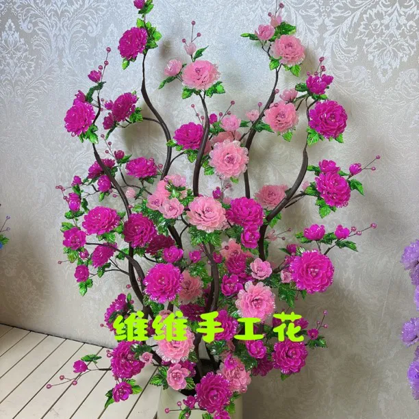新品落地仿玉牡丹手工DIY材料包（维维手工推荐）