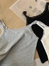 【朴大艺】星河映月 韩系简约温柔优可丝纯欲风氛围蕾丝吊带2083