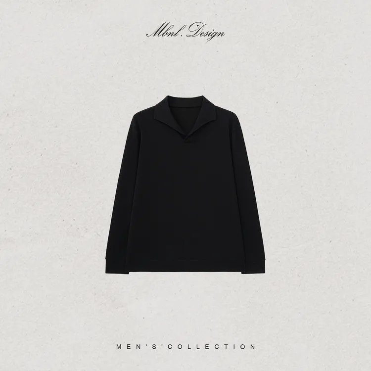 MBNL-F「古巴POLO领」秦磊男装绵羊毛醋酸混纺静奢毛衣LL-WSY1112