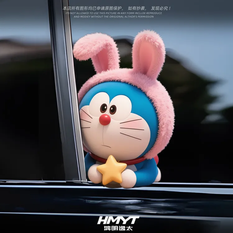 汽车贴纸哆啦A梦侧后窗玻璃装饰电动摩托车身划痕遮挡创意3D车贴